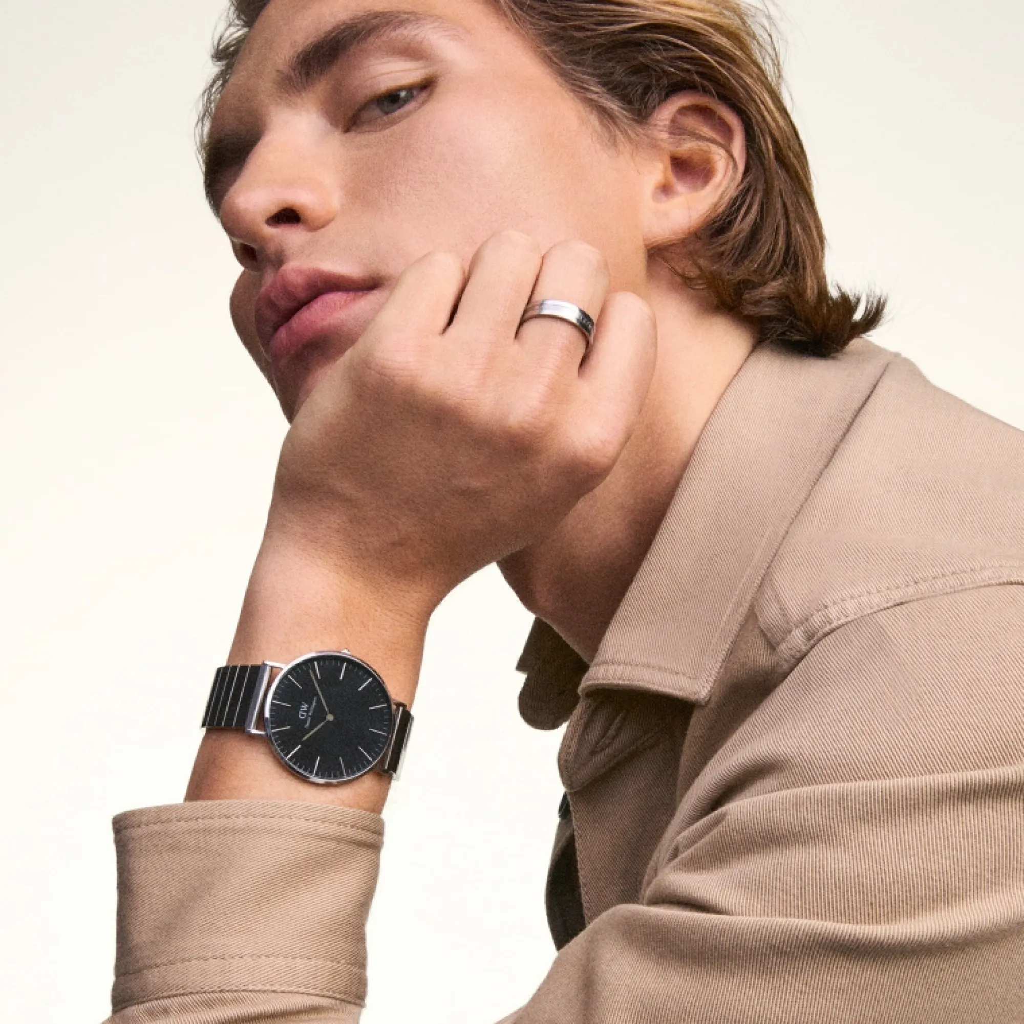 Herren Daniel Wellington Classic Piano Link Onyx