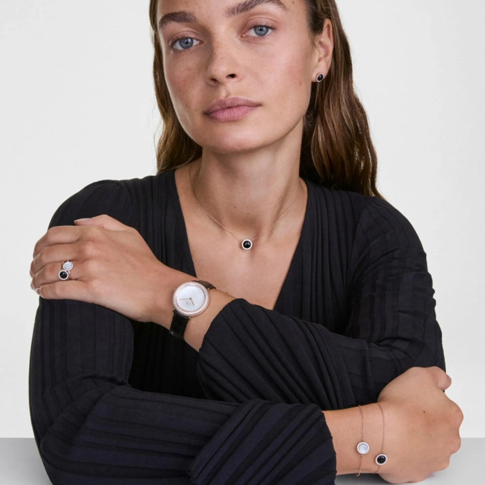 Damen Daniel Wellington Crystalline Bezel Black Croc