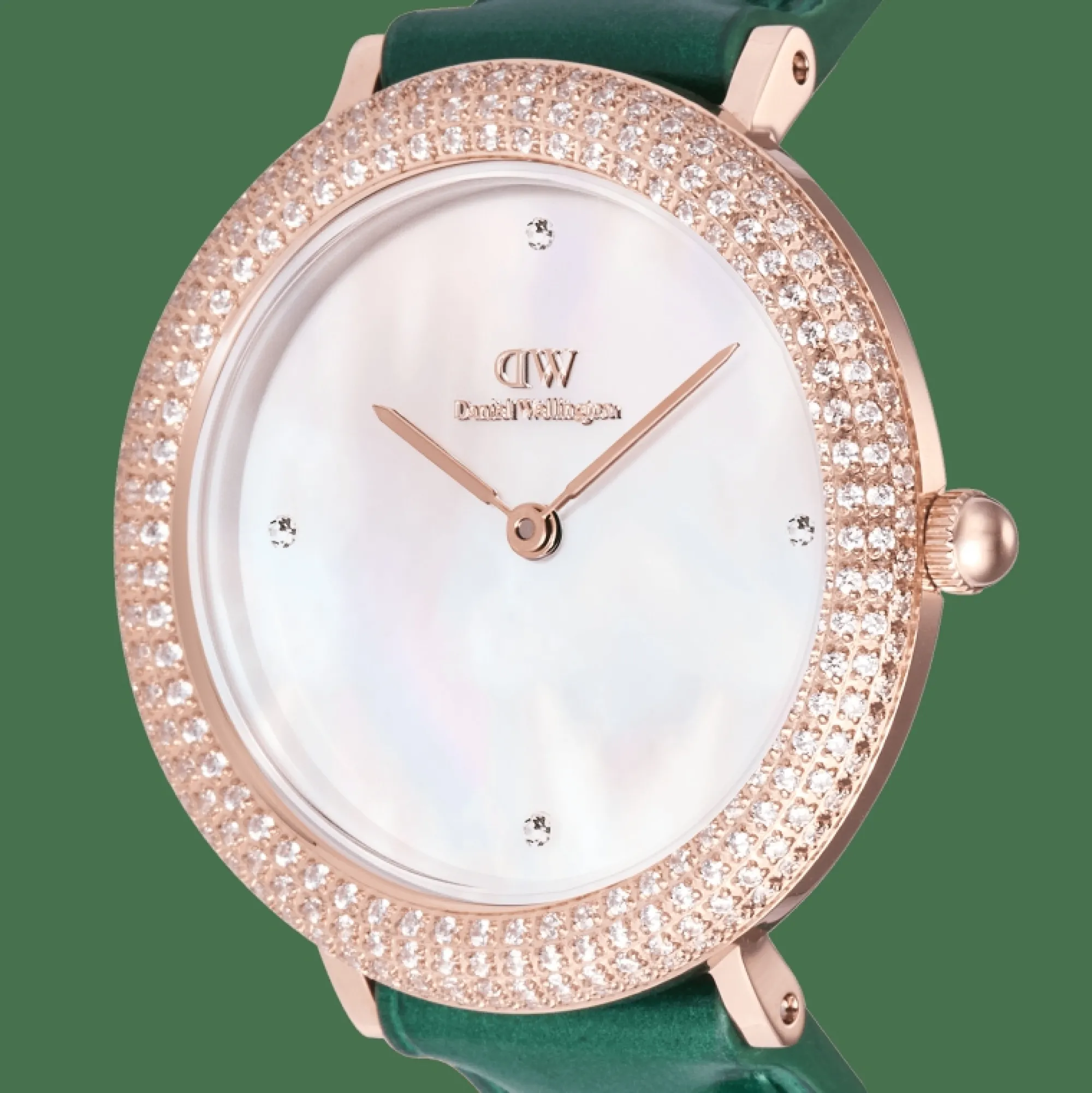 crystalline_bezel_green_croc_rose_gold_4.webp Damen Daniel Wellington Crystalline Bezel Green Croc
