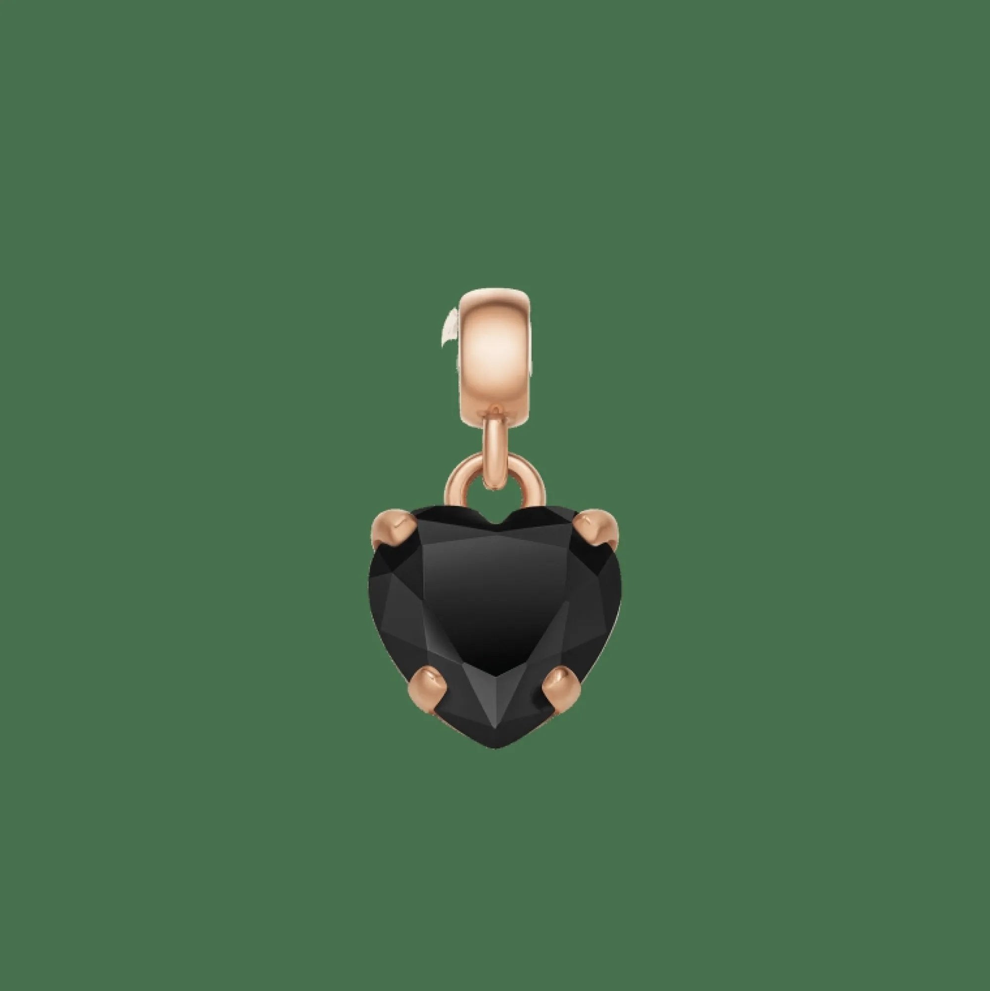 Daniel Wellington Heart Black Crystal Charm RG