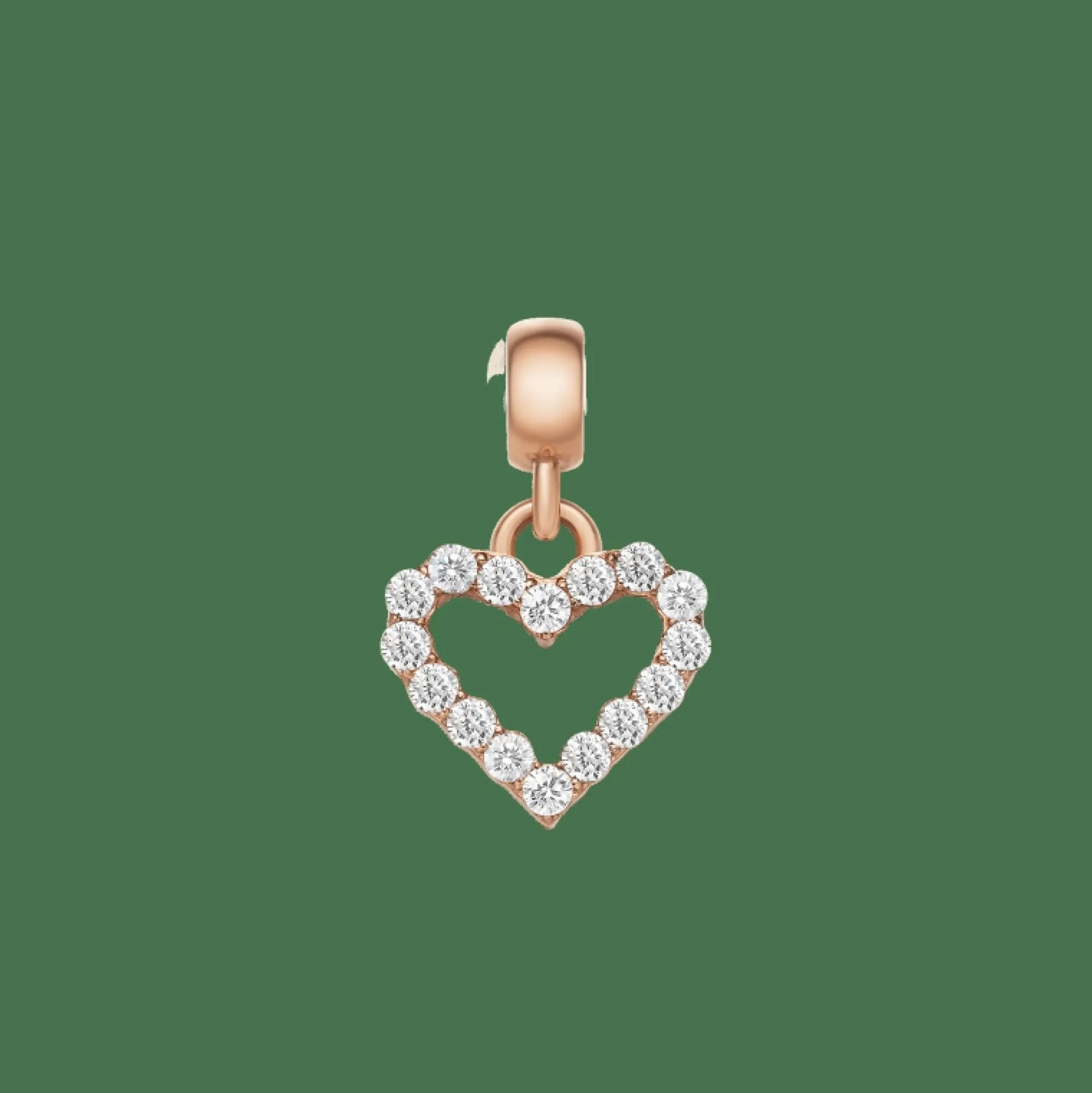 Daniel Wellington Heart Contour White Crystal Charm