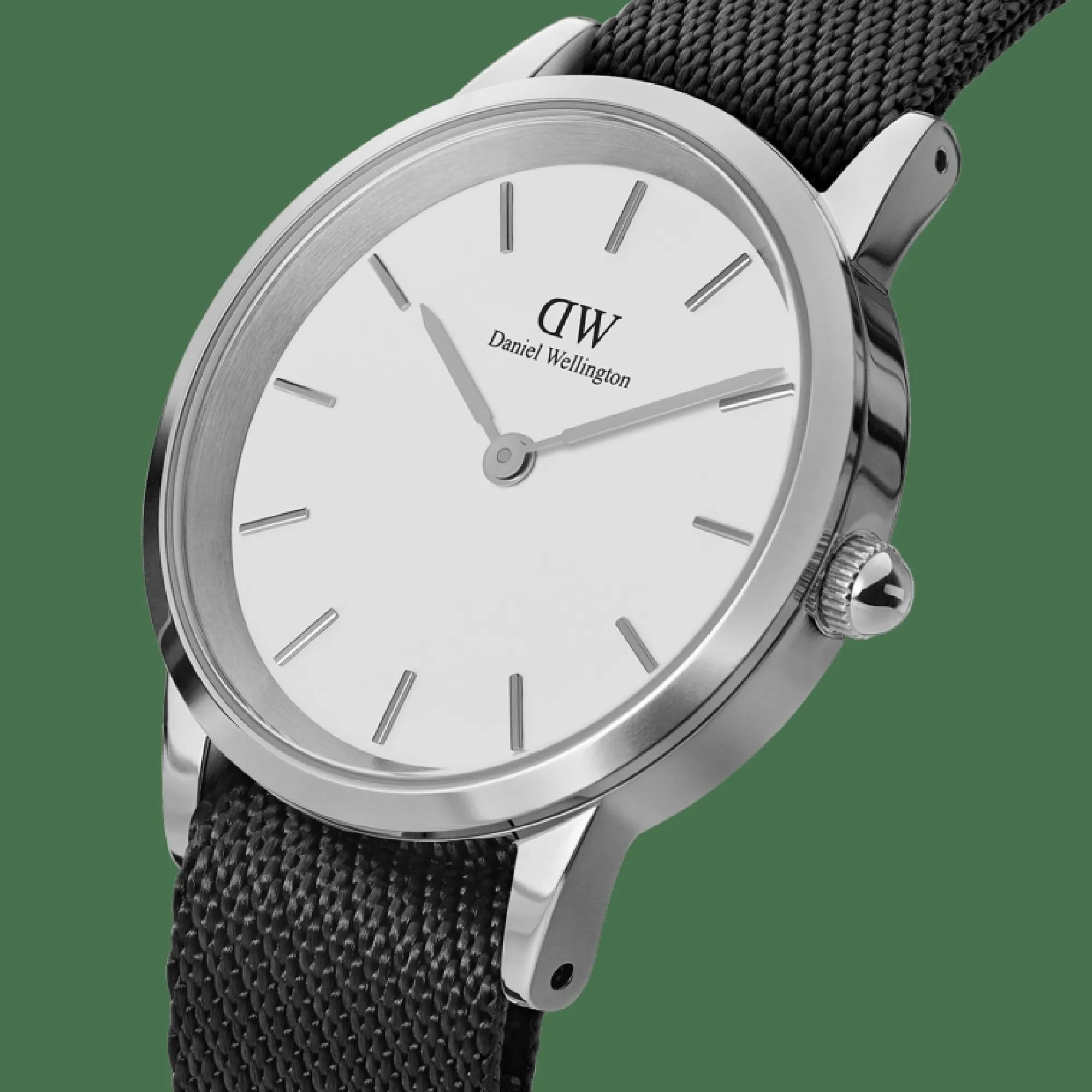 Herren Daniel Wellington Iconic Black NATO White Dial