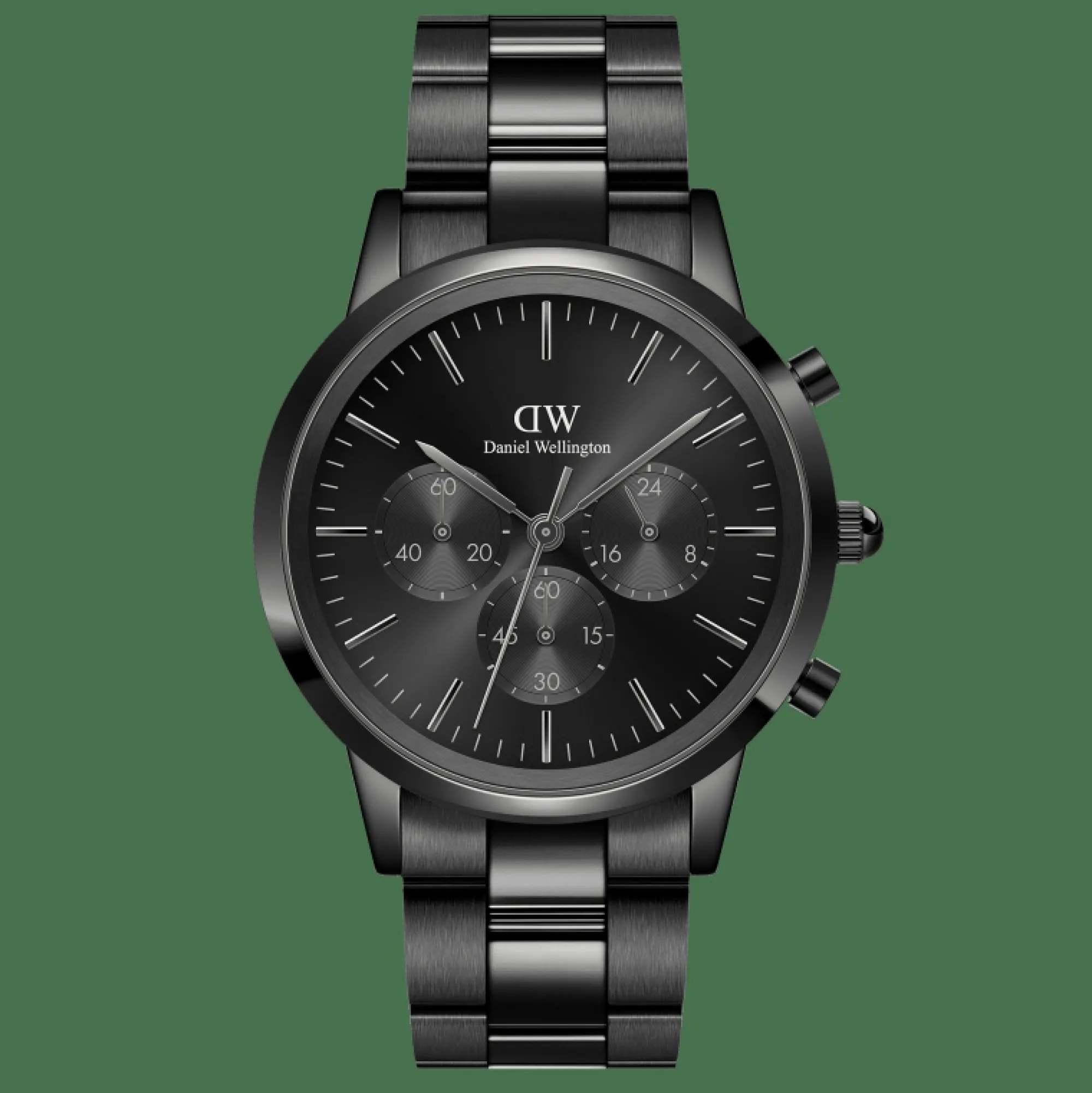 Herren Daniel Wellington Iconic Chronograph Link Onyx B