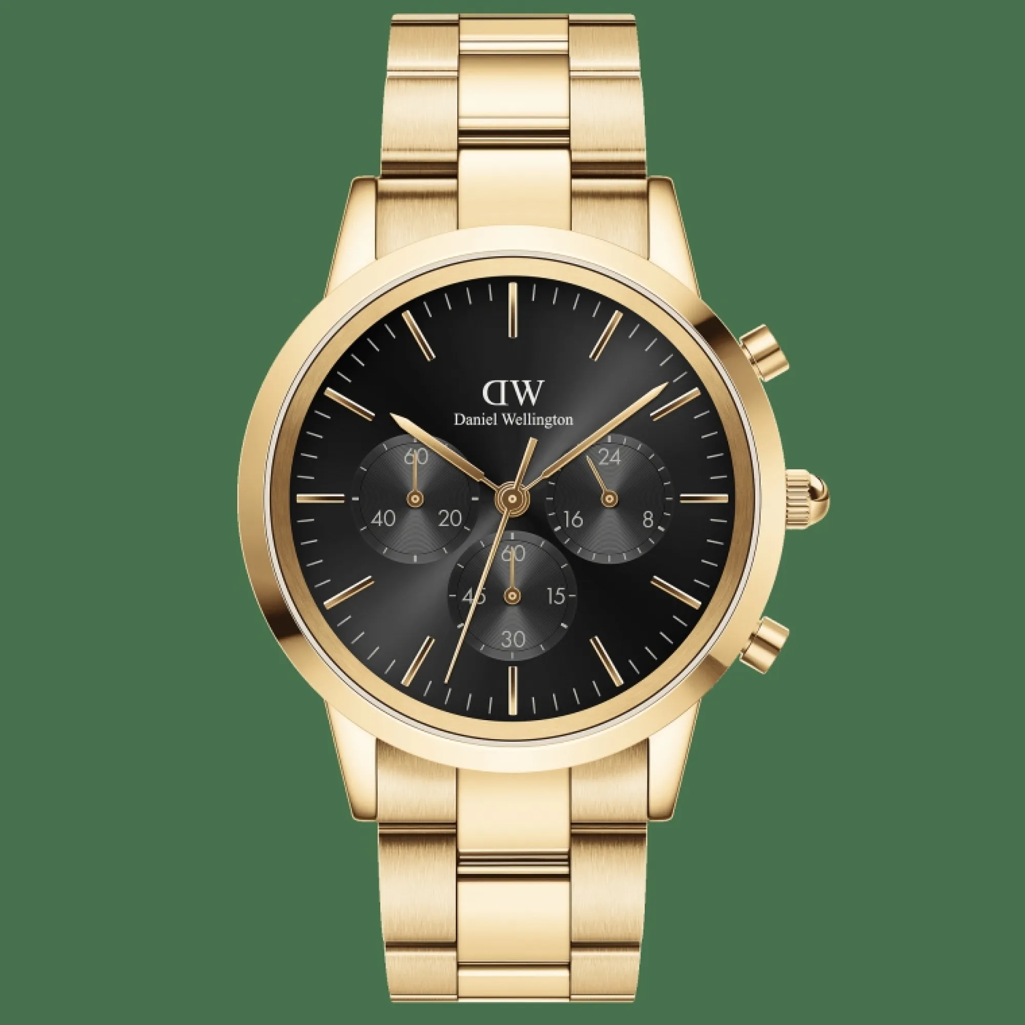 Herren Daniel Wellington Iconic Chronograph Link Onyx G