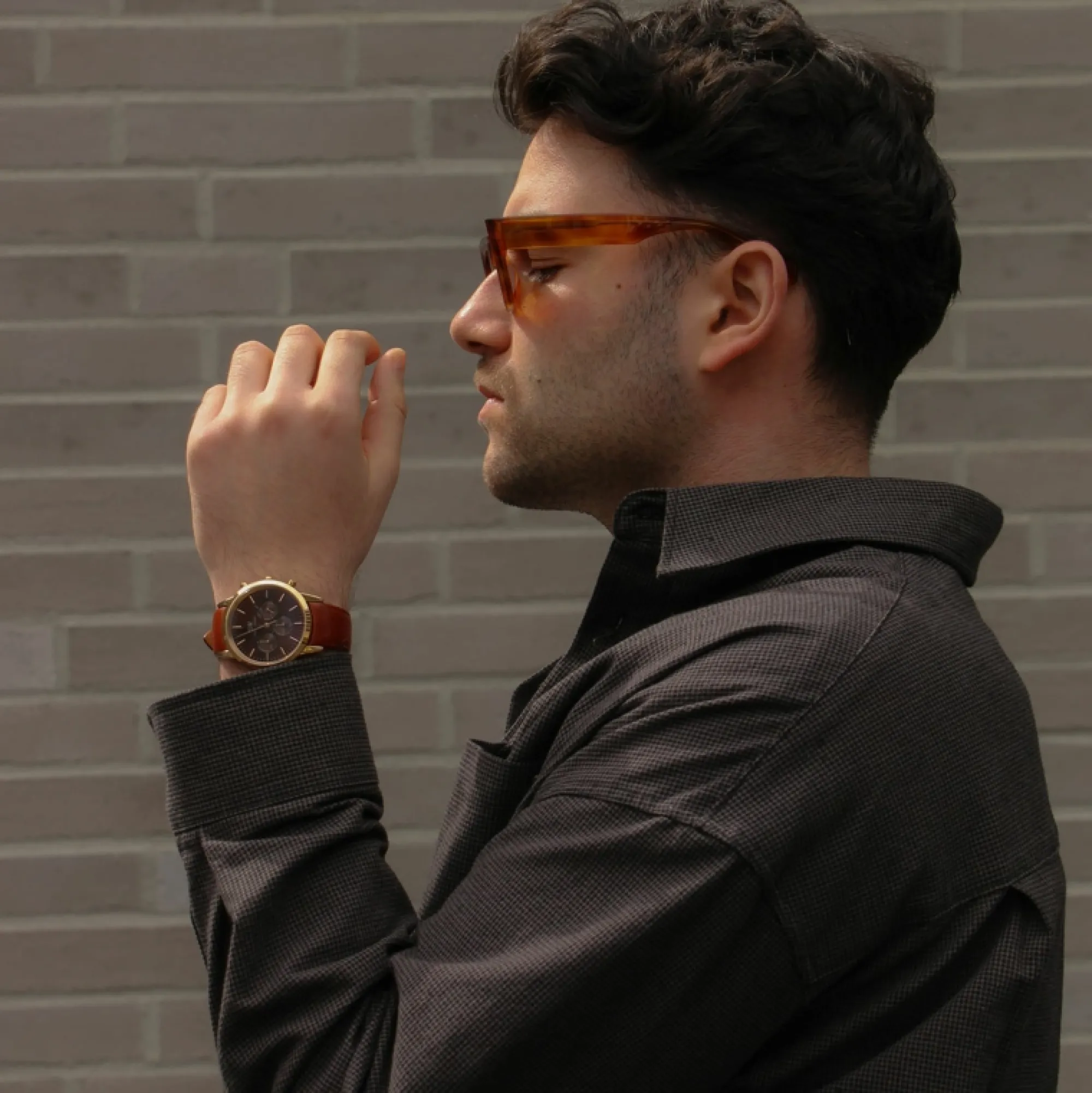 Herren Daniel Wellington Iconic Chronograph St Mawes Amber RG