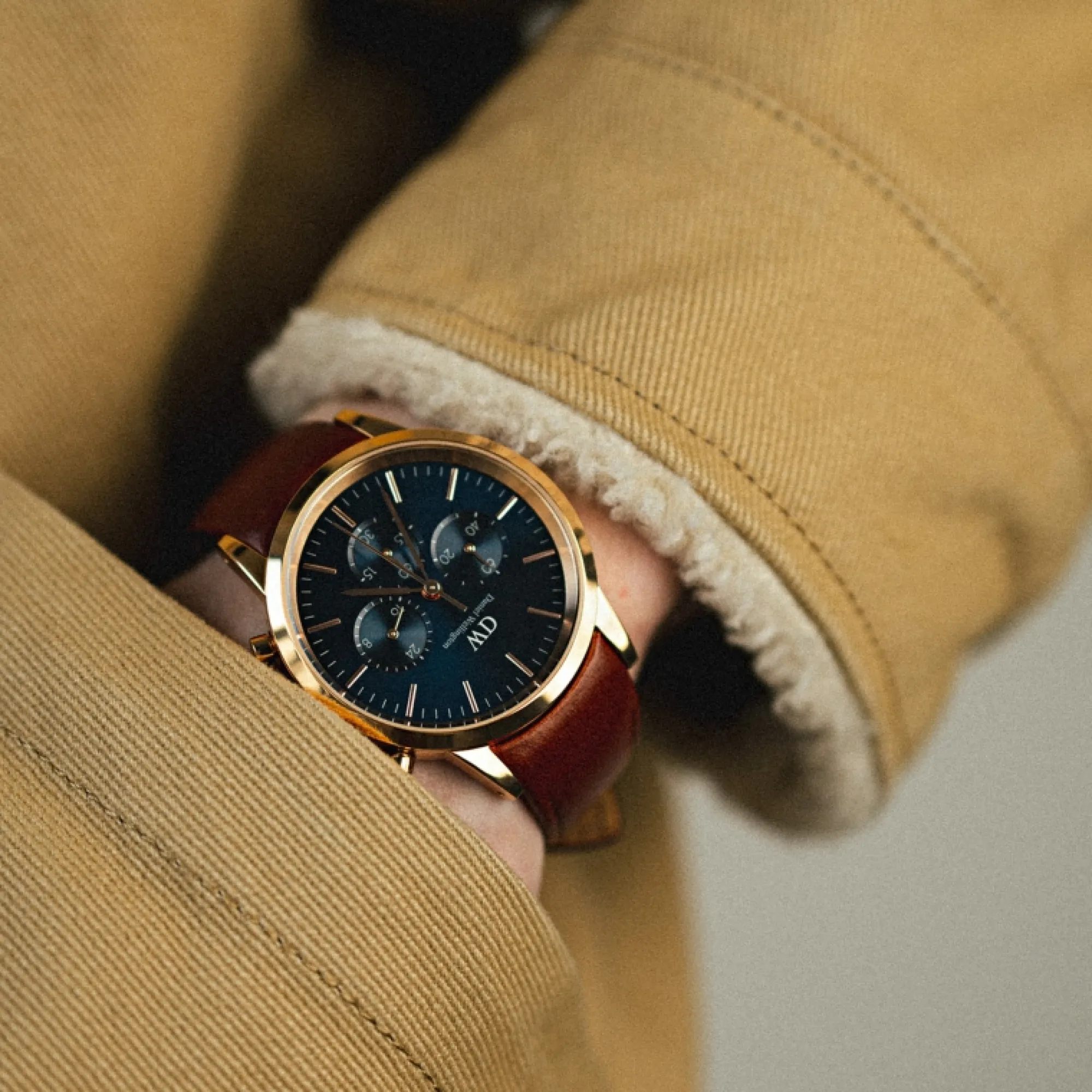 Herren Daniel Wellington Iconic Chronograph St Mawes Arctic Rg