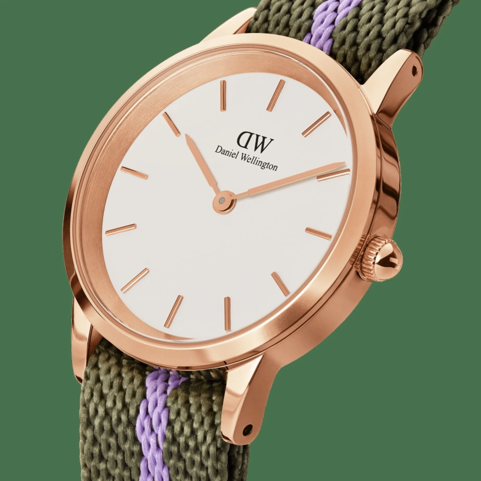 Damen Daniel Wellington Iconic NATO Green/Purple
