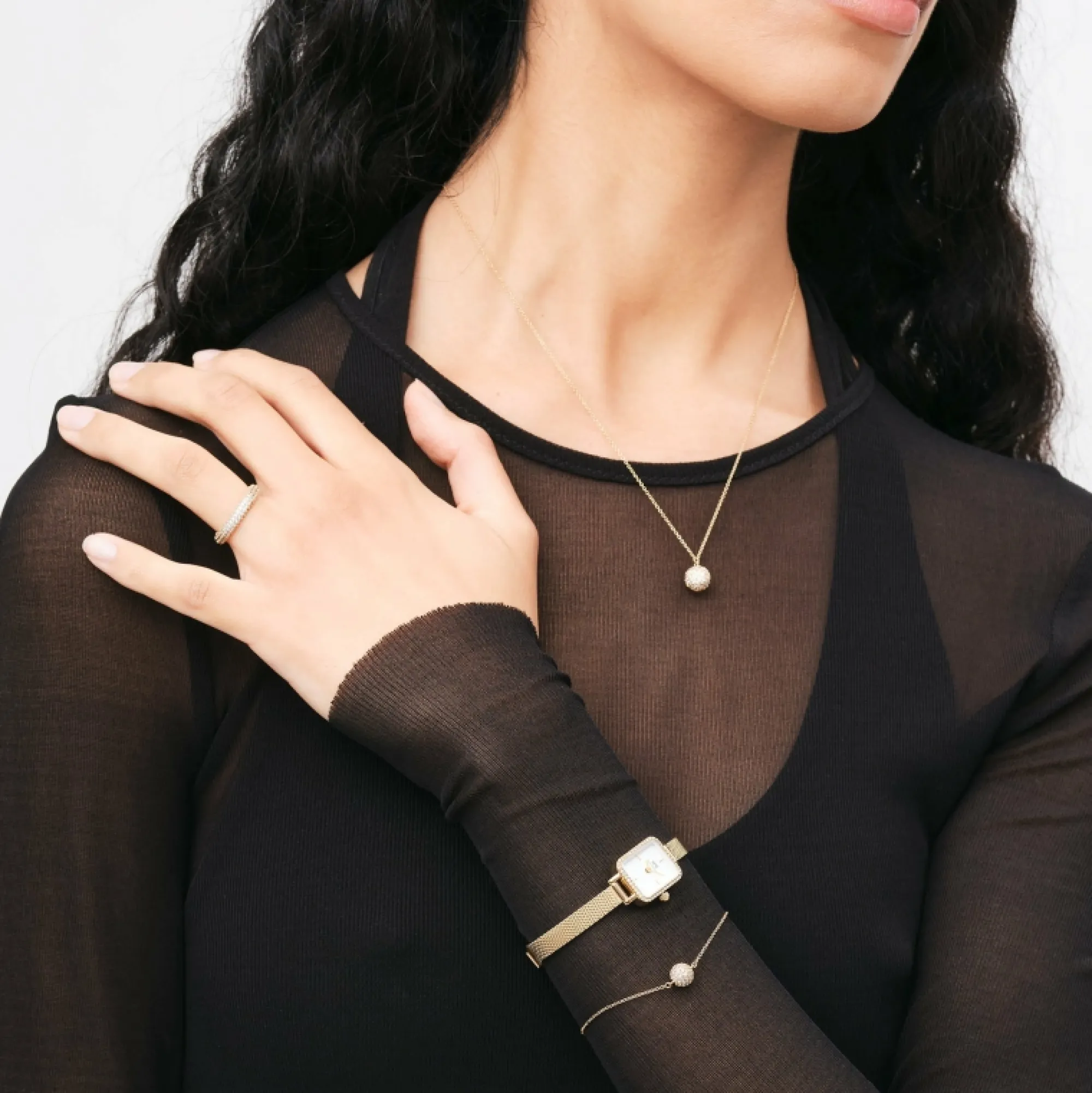 Daniel Wellington Pavé Crystal Pendant Bracelet