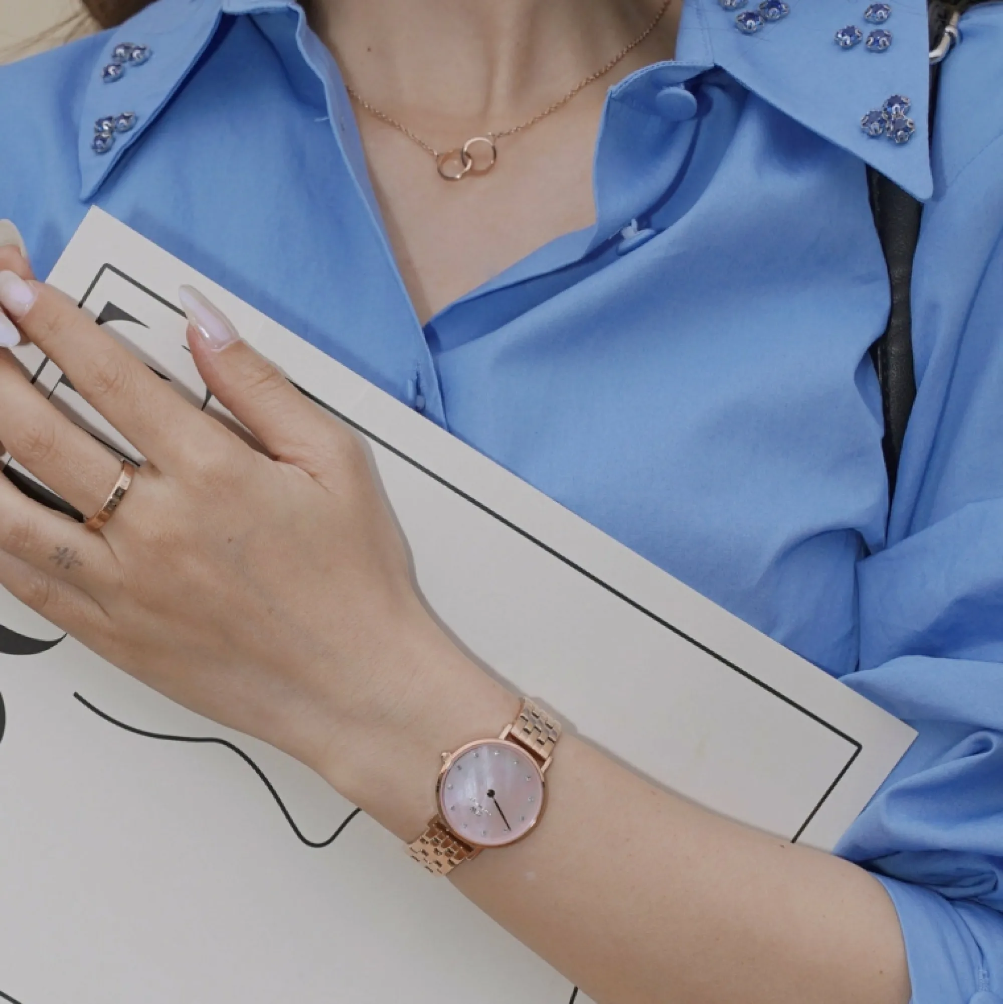 Damen Daniel Wellington Petite Lumine 5-Link Melrose