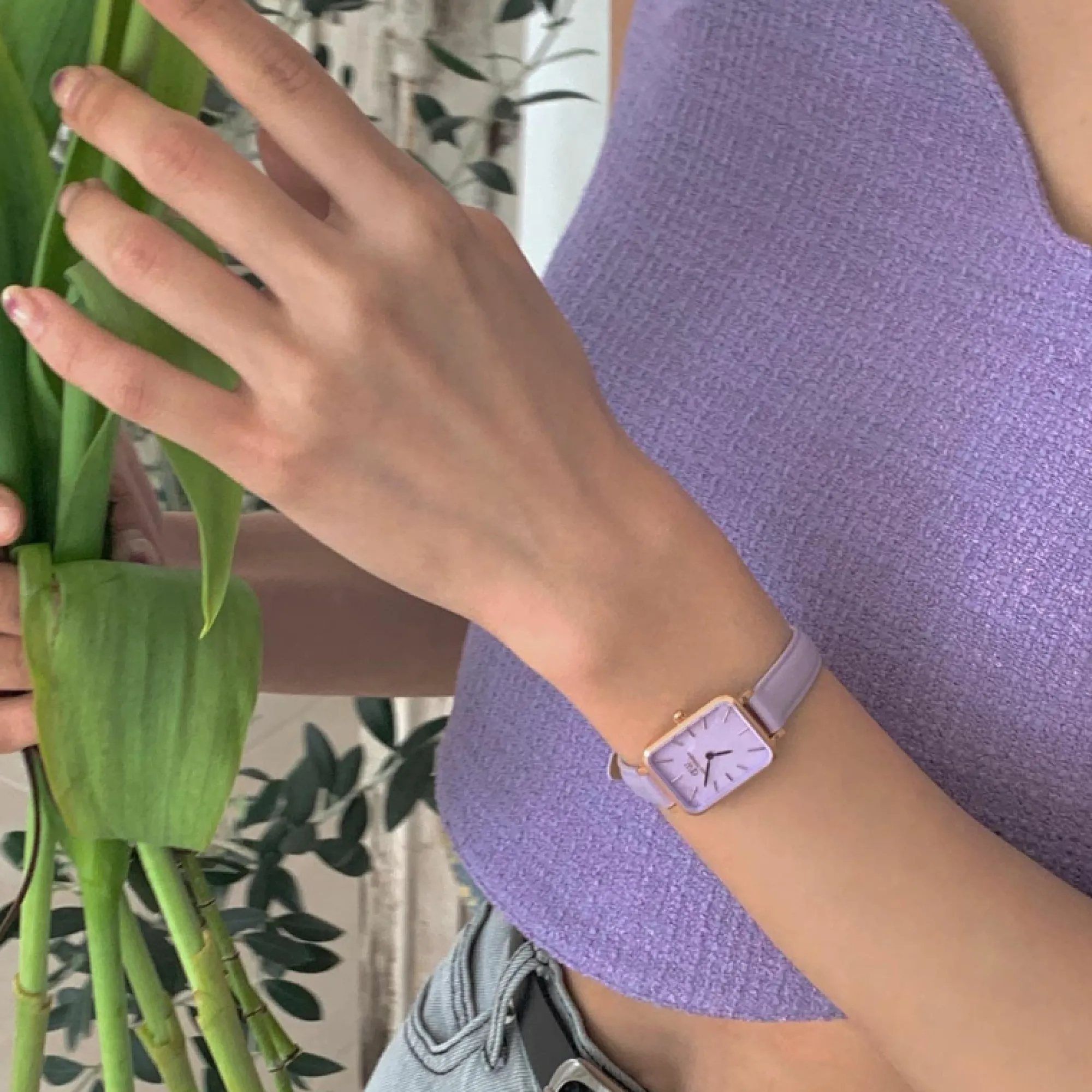 Damen Daniel Wellington Quadro Lavender MOP