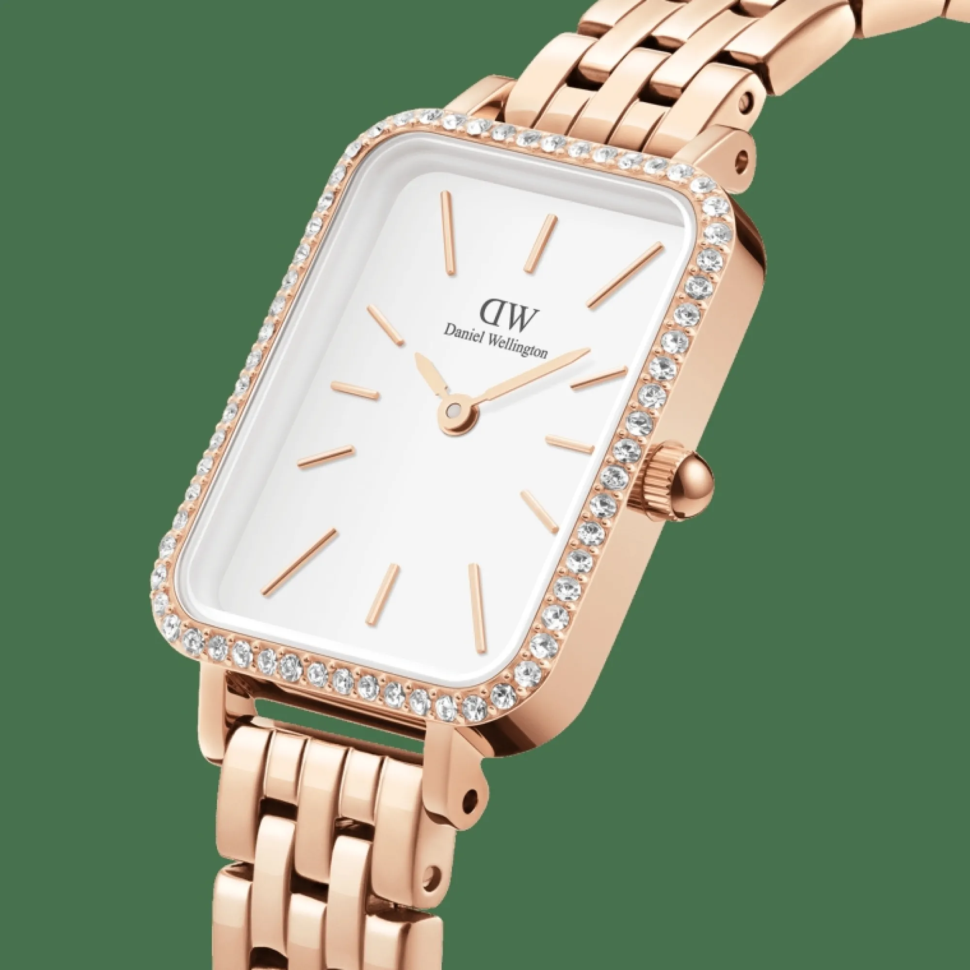 Damen Daniel Wellington Quadro Lumine Bezel 5-Link Melrose