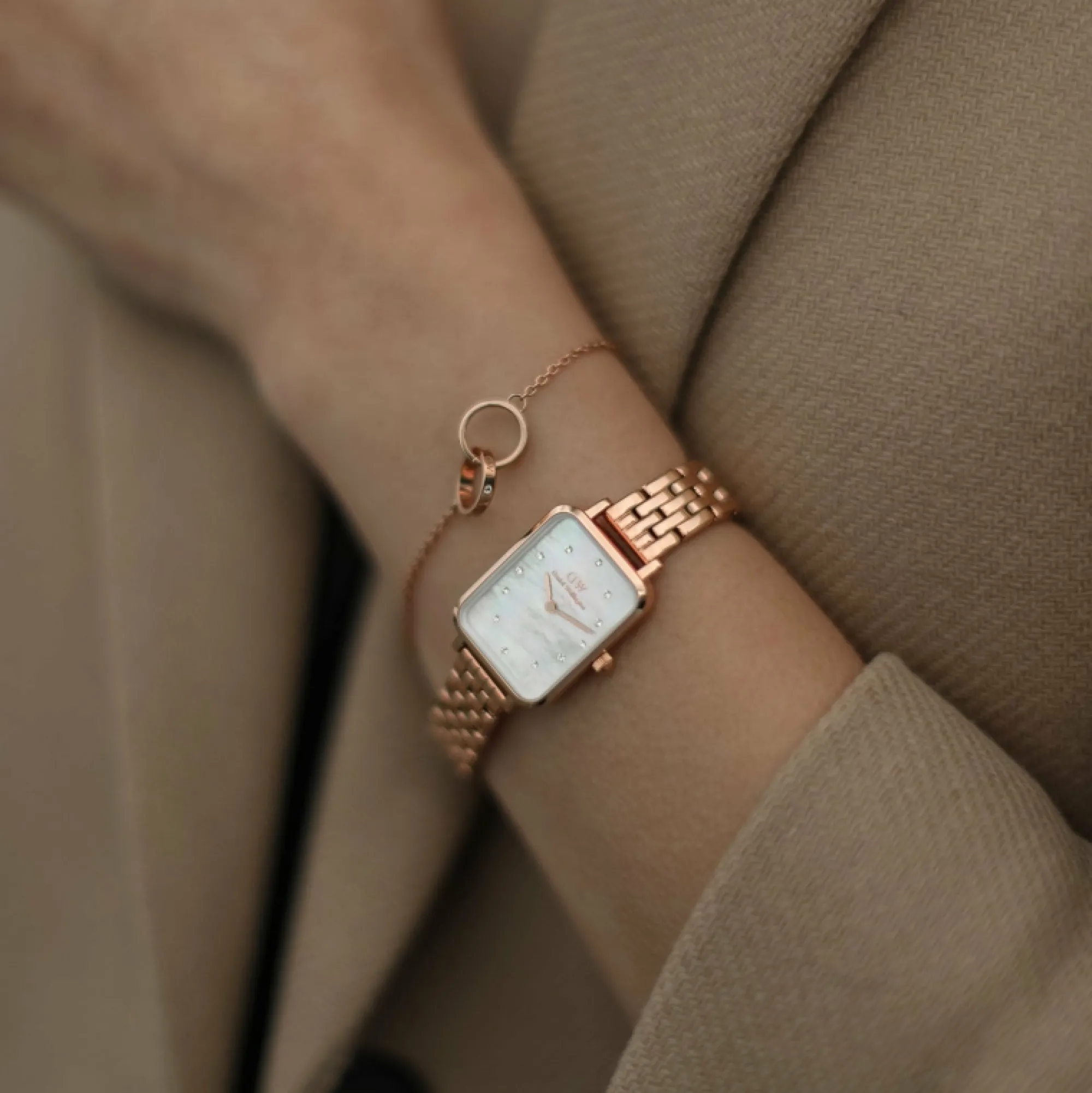 Damen Daniel Wellington Quadro Lumine 5-Link Melrose
