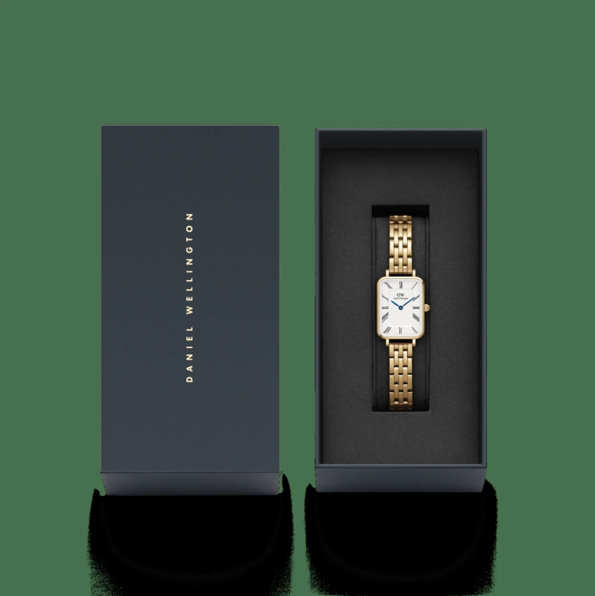 quadro_roman_numerals_link_gold_4.webp Damen Daniel Wellington Quadro Roman Numerals 5-Link