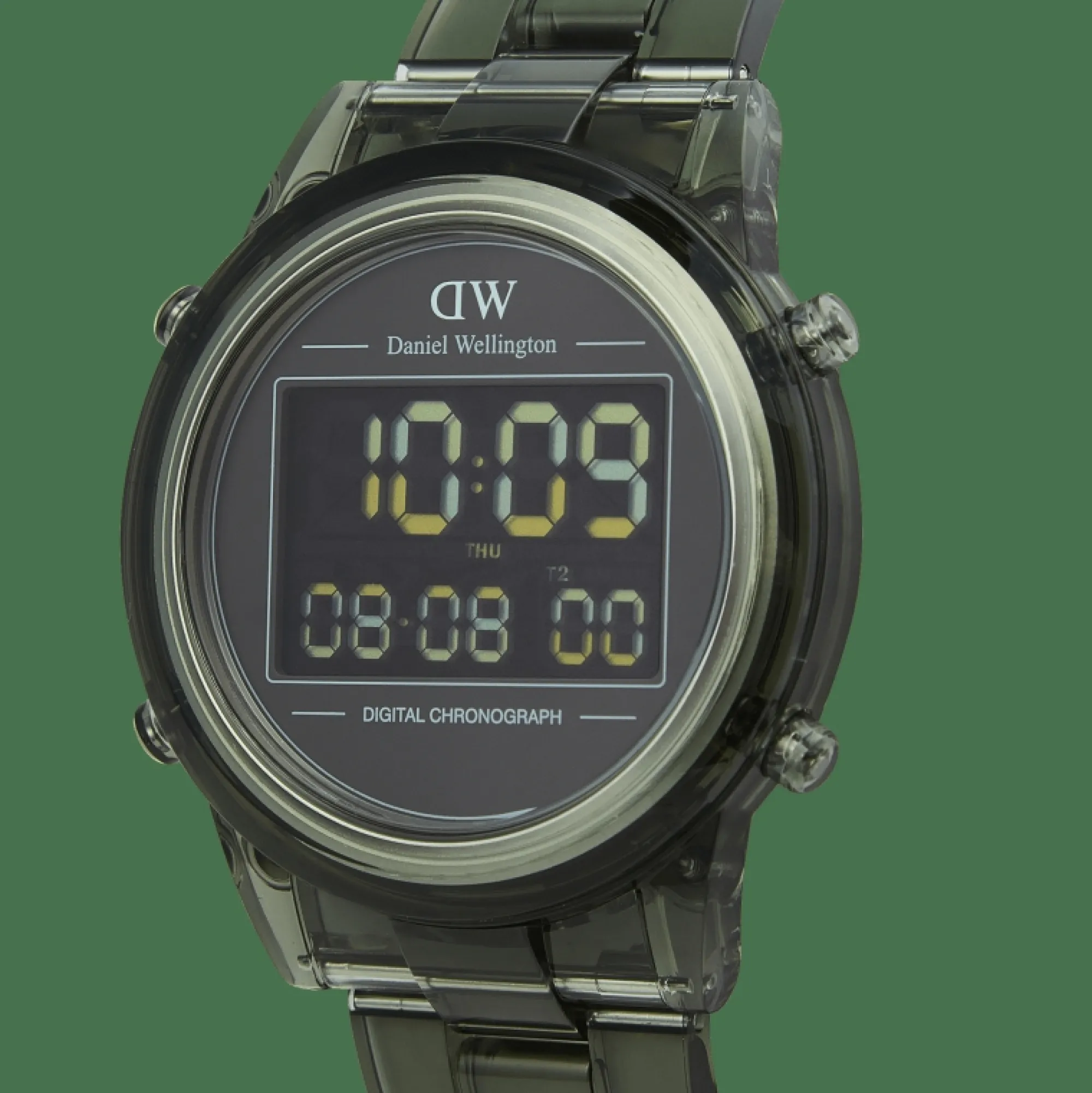 retro_digital_dark_green_3.webp Damen Daniel Wellington Retro Digital